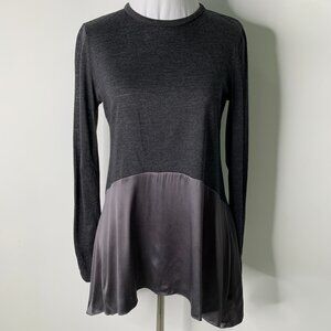 Brunello Cucinelli Women's Long Sleeve Silk Wool Blend Tunic Blouse Size Medium